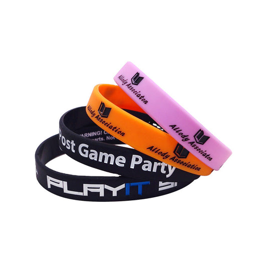 SL003 (Debossed Silicone Ink Filled Wristbands)