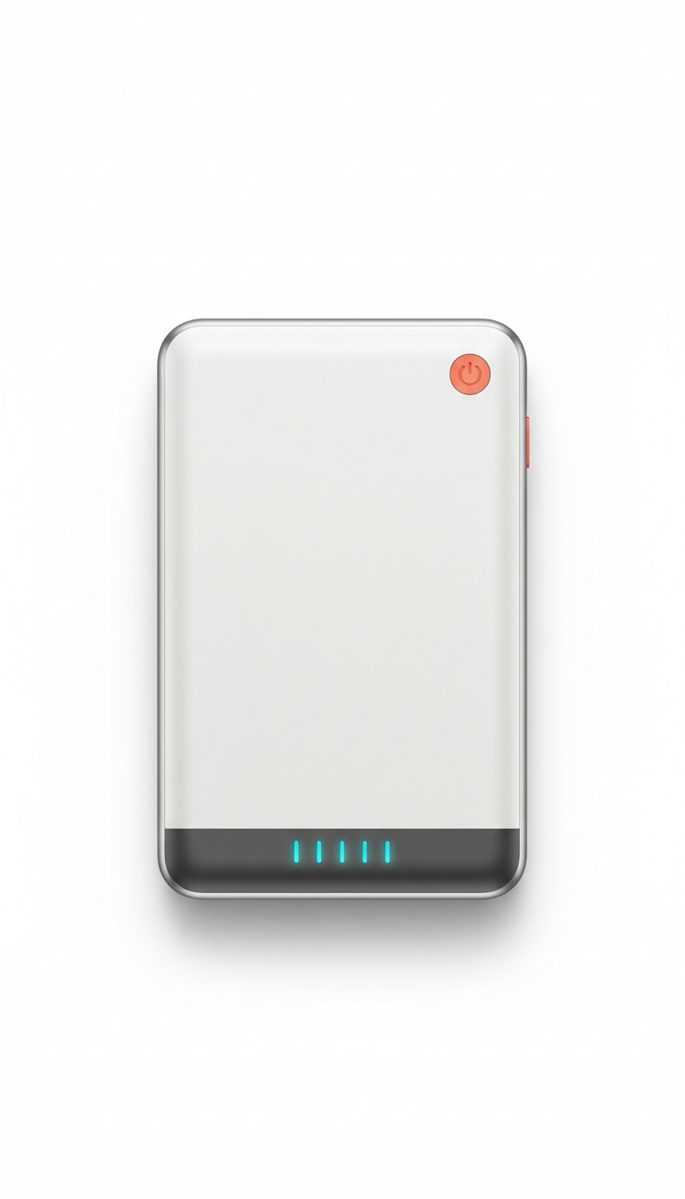 Ultra-thin portable charger with rapid USB-C output