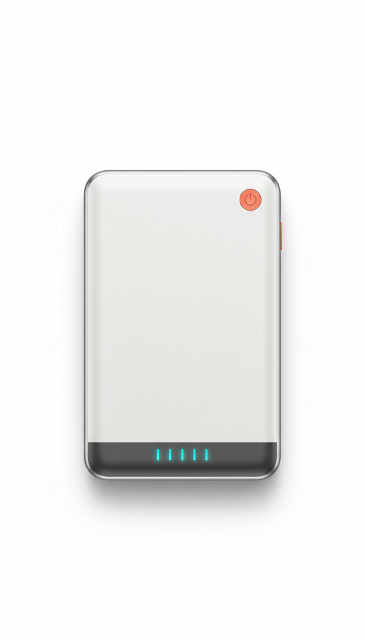 Ultra-thin portable charger with rapid USB-C output