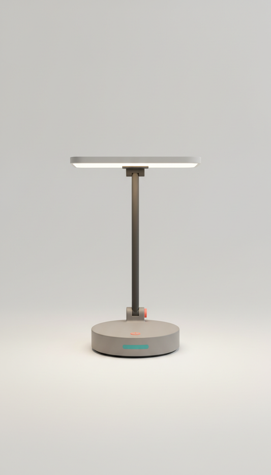Compact smart desk lamp with adaptive brightness
