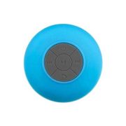 Waterproof Bluetooth speaker 3 hour recharge, up to 6 hours play time Answer calls and have conversations through Bluetooth microphone Suction cup to place on shower wall for easy access